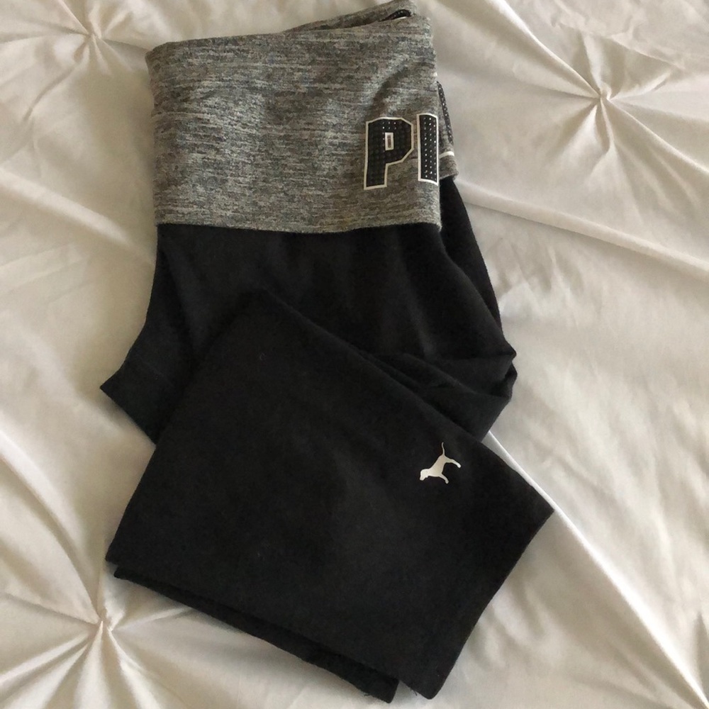 PINK Yoga Crops-Size Medium